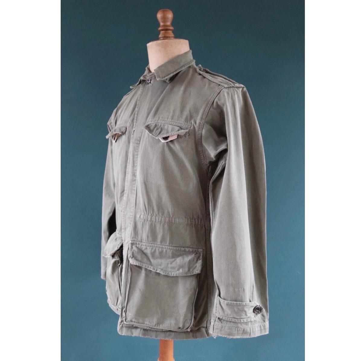 ジャケット・アウター Rare!1950s HBT french military jacket Vintage 1950s French M47 Army Jacket - HBT Military - 41
