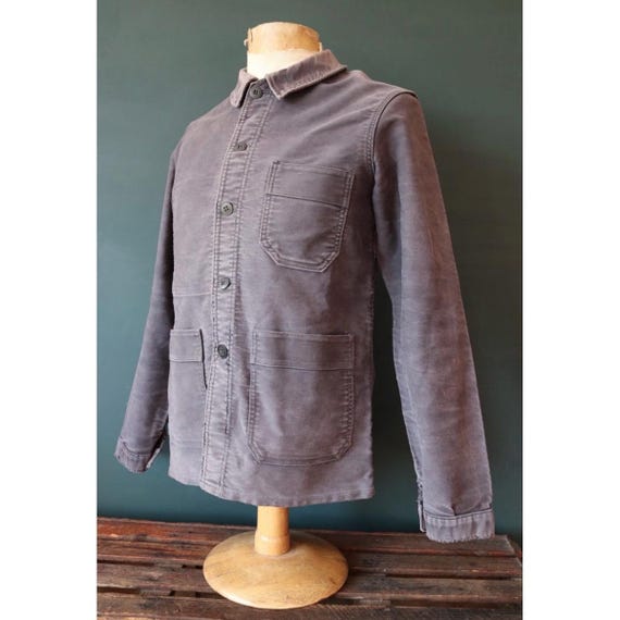 Vintage Black Moleskin Workwear Jacket - Le Mont St Michel
