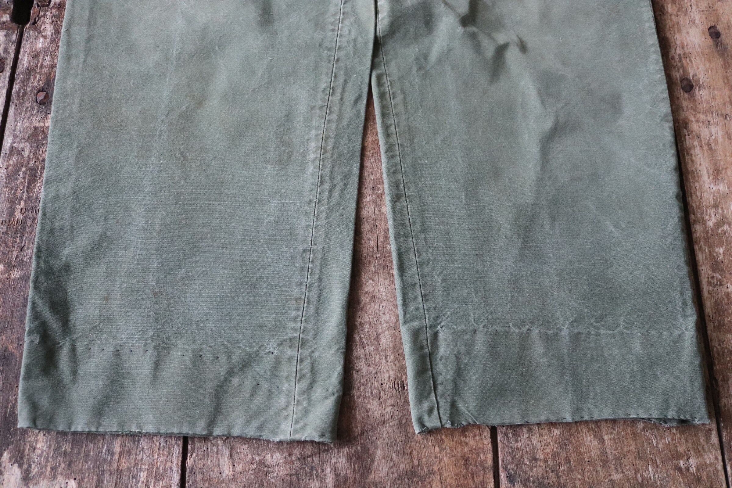 Vintage 1950s 50s french green army field pants trousers military ...