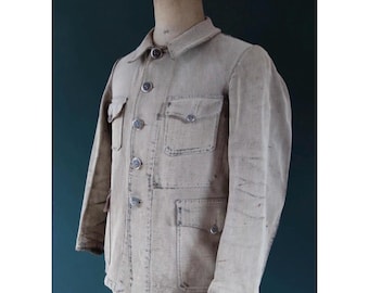 Vintage 60s French Moleskin Work Jacket Pit22