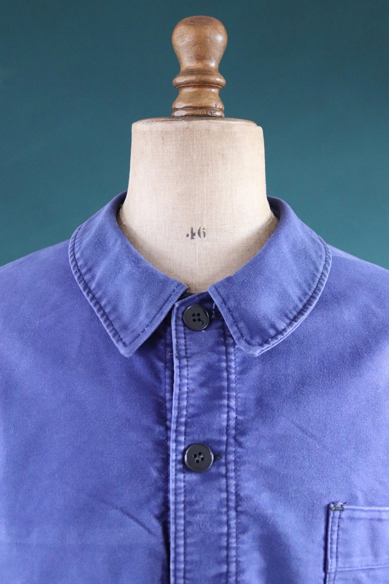 ジャケット・アウター 60s Adolphe lafont Moleskin Work Jacket French Vintage Blue Moleskin Work Jacket ADOLPHE LAFONT Size