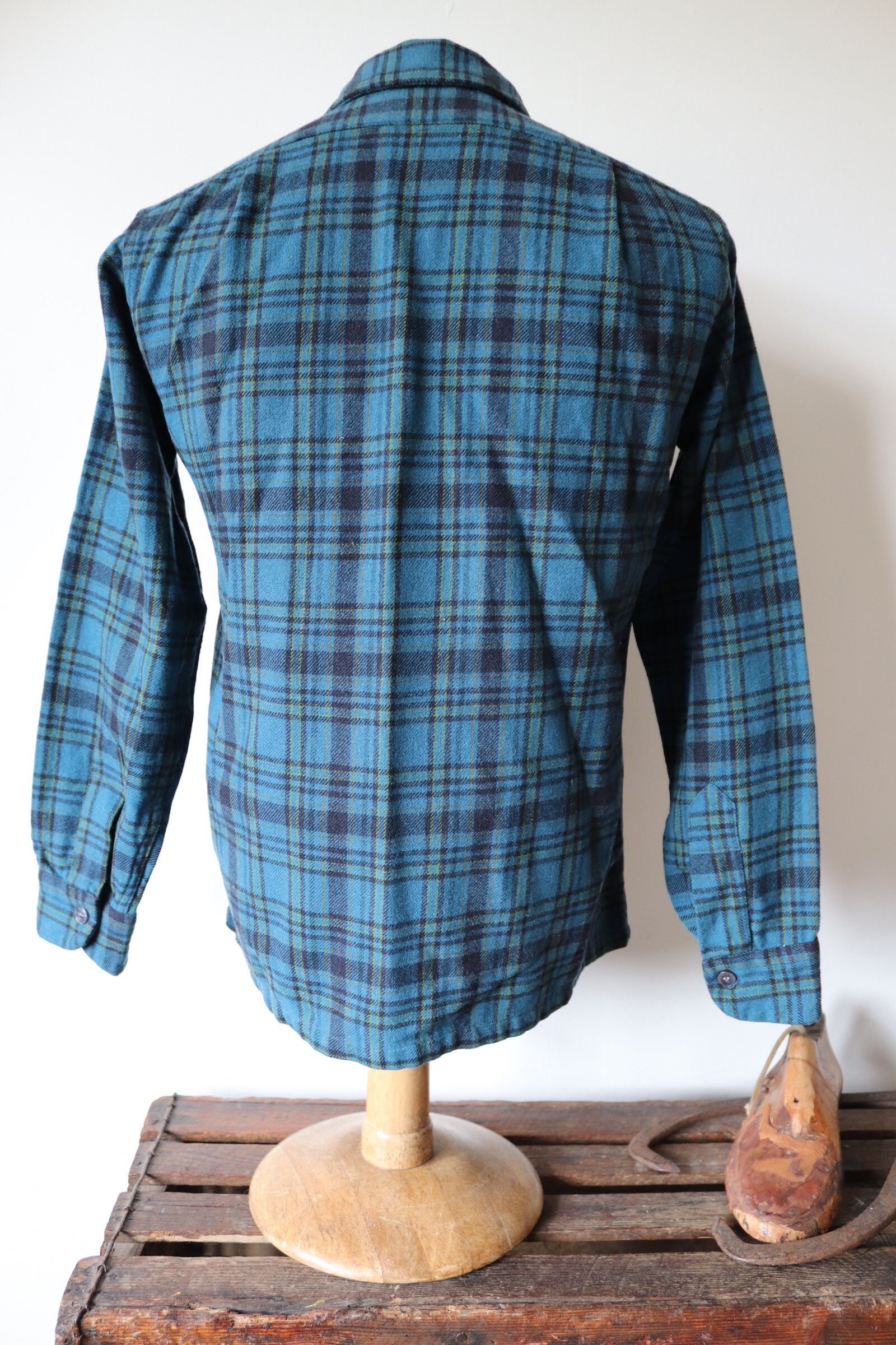 Vintage 1970s 70s 1980s 80s Pendleton wool board shirt 38 chest wool