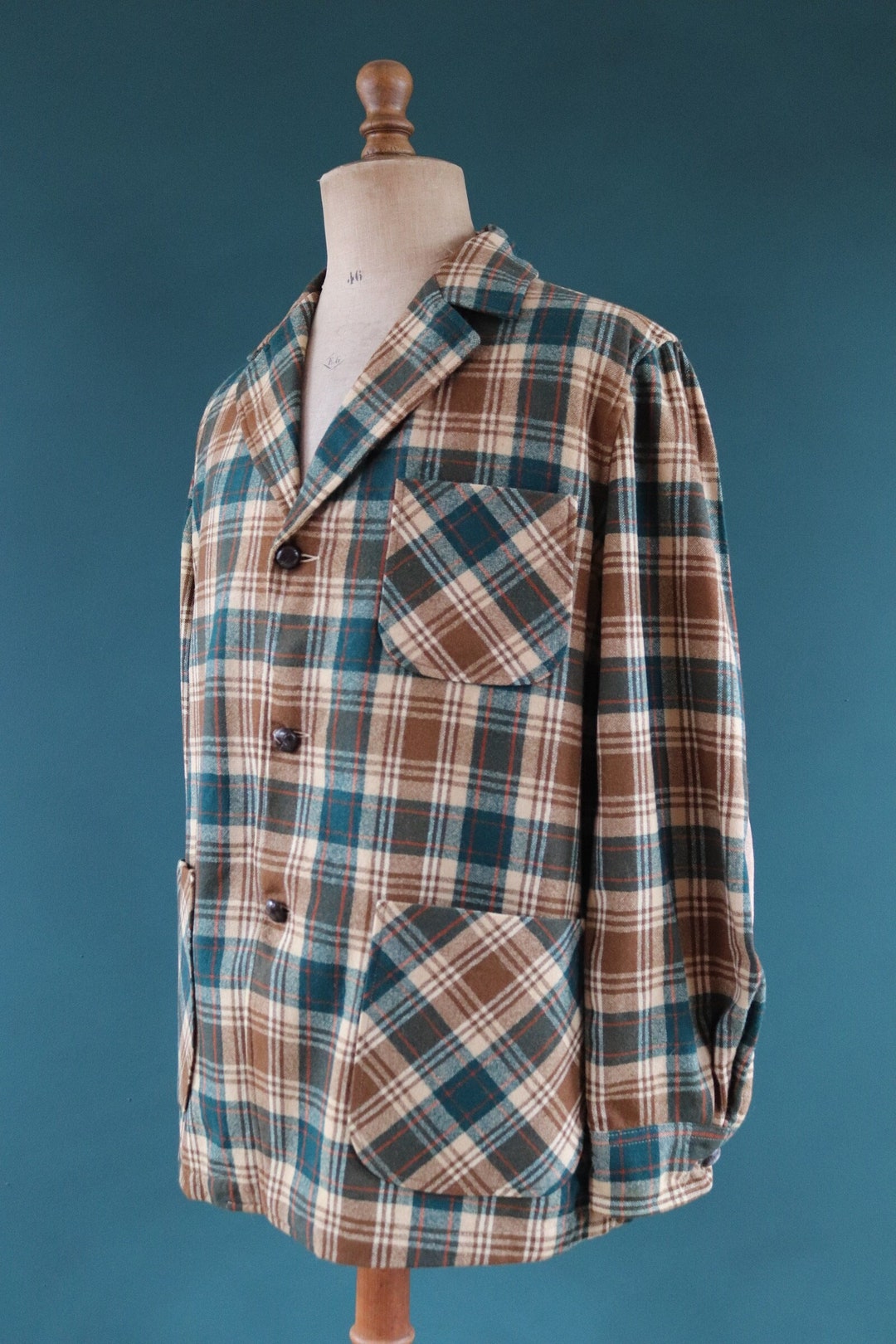 Vintage Pendleton 49er Wool Jacket - Topster - Brown Green