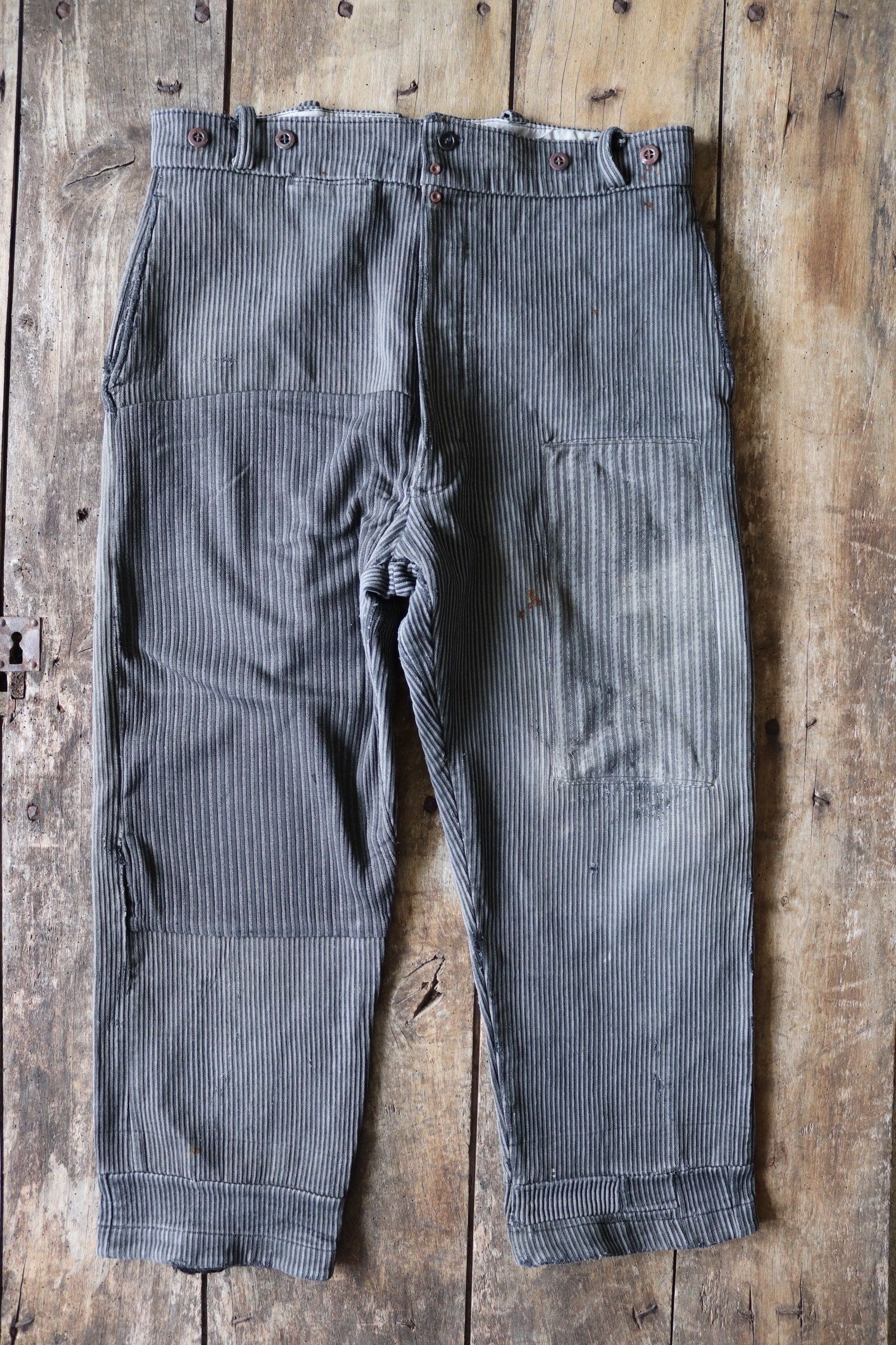 Grey Pants With Navy Pinstripes - Rover Plus Nine