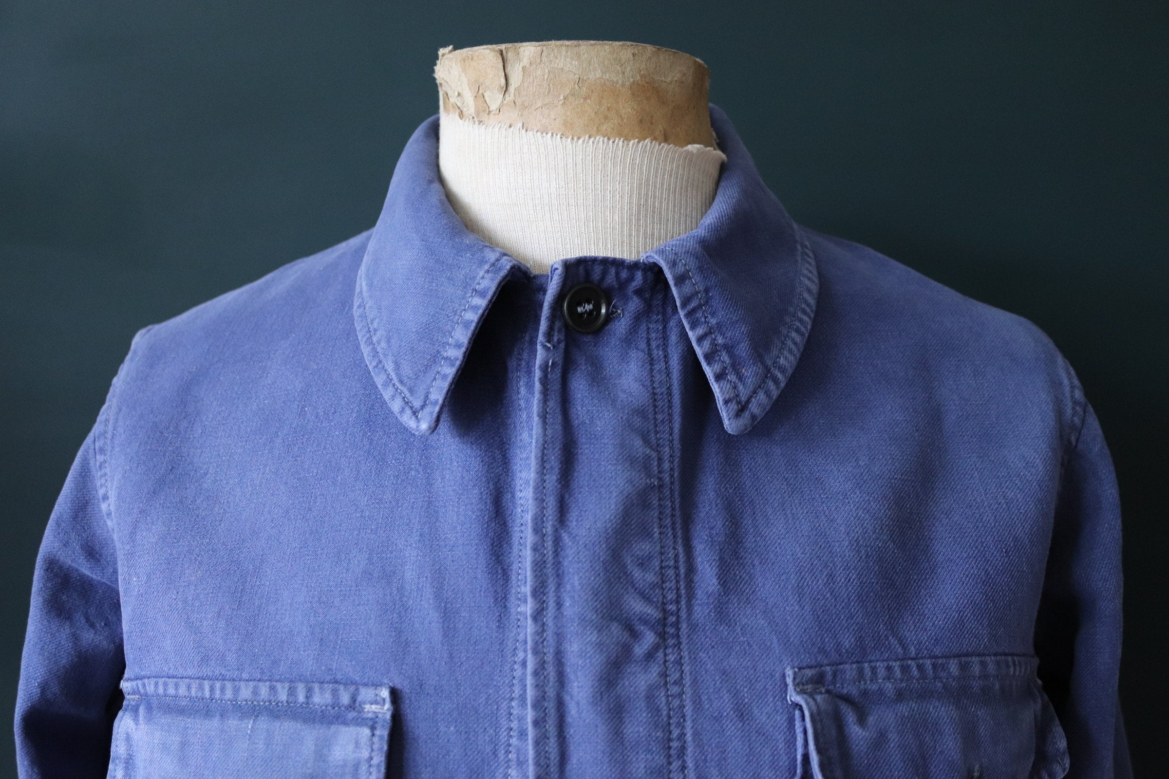 Vintage French Blue Cyclist Jacket 1940s 1950s Workwear Vintage French Blue Cyclist Jacket 1940s 1950s Workwear