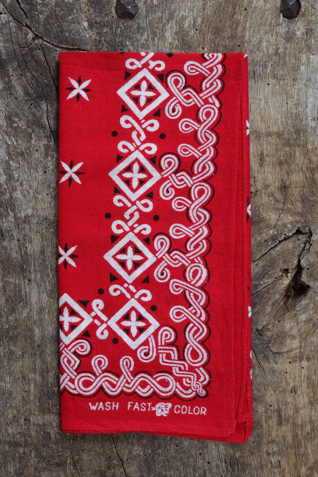 40s/50s southwestern red cotton bandana – wpl 9939 fast color usa main image 1