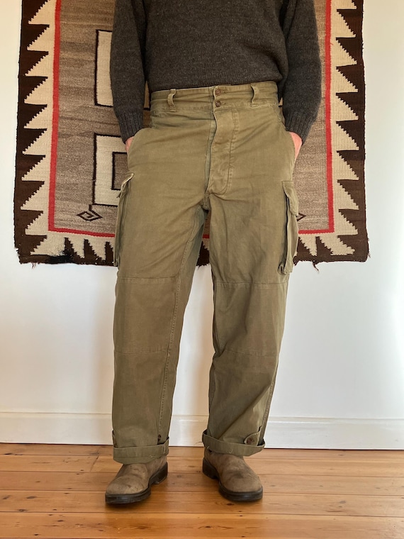 パンツ WORKERS French Cargo Pants M47 orSlow M-47 FRENCH ARMY CARGO PANTS (UNISEX) - Army Green