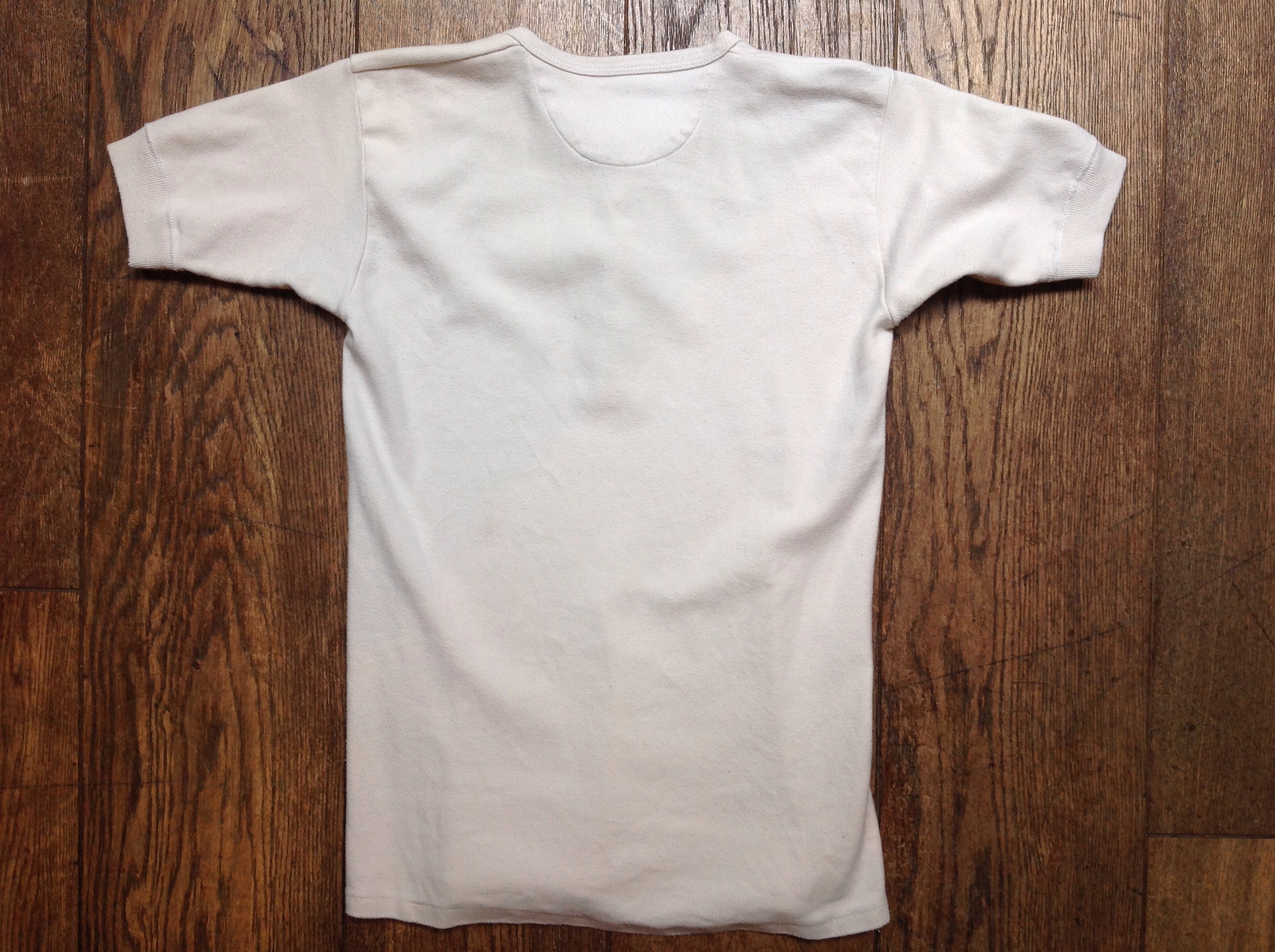 Vintage 1940s 40s white cotton reverse weave Henley top t shirt small ...