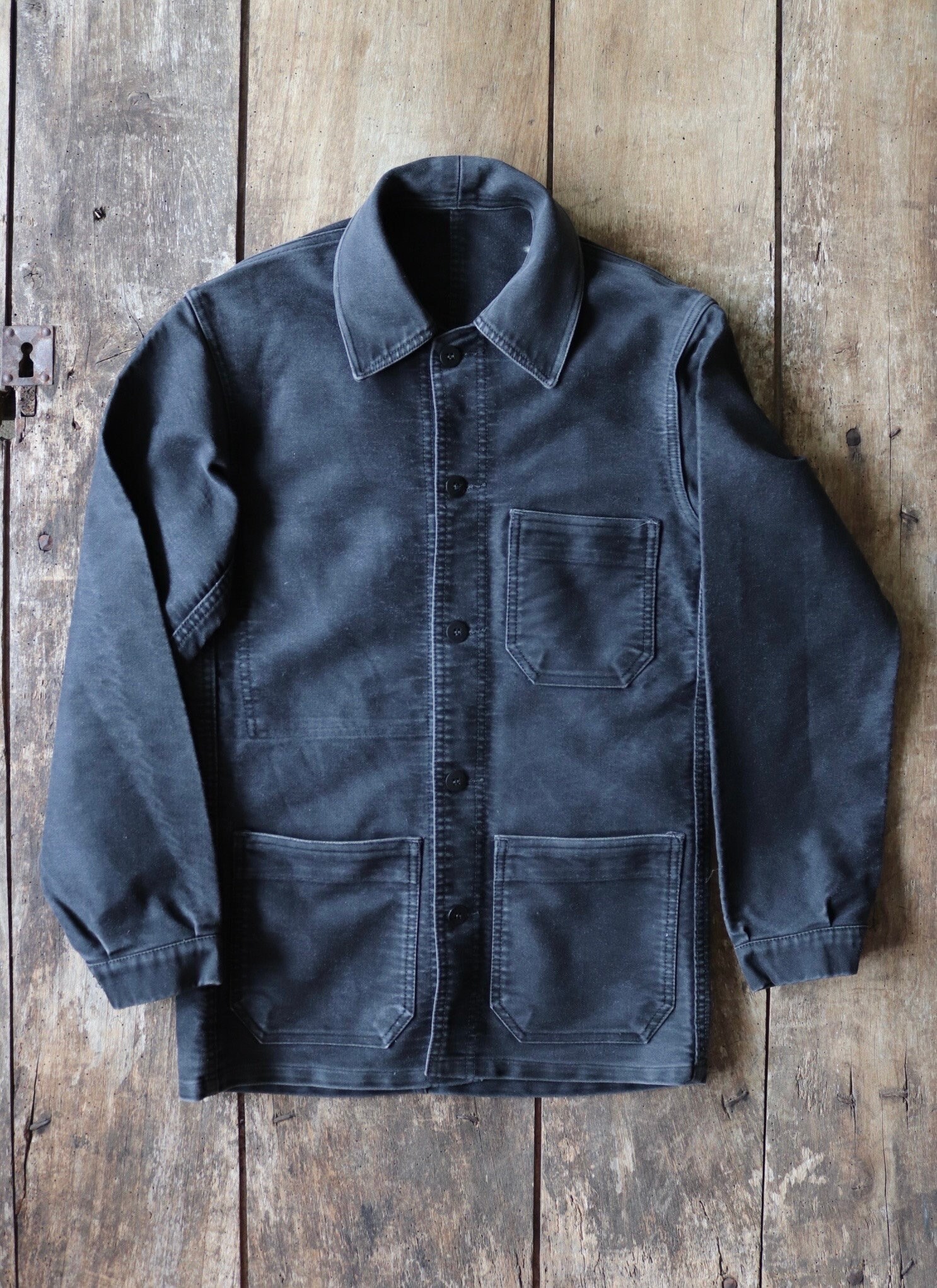 多少の誤差はご了承ください40s ~ French Black Moleskin Jacket ③