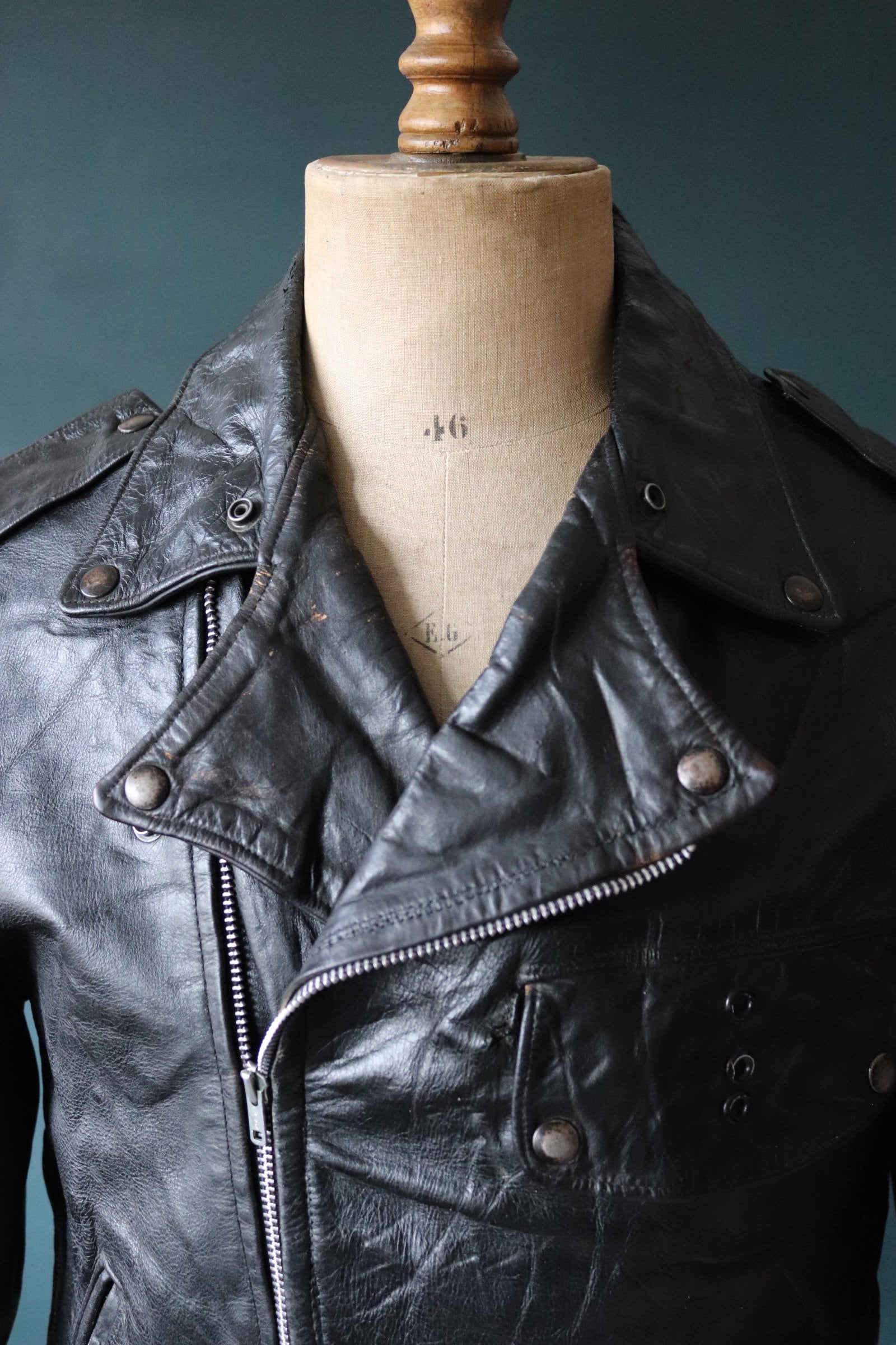 Vintage 1950s 1960s Black Leather Jacket Buco PJ27 PJ-27 Vintage 1950s 1960s Black Leather Jacket Buco PJ27 PJ-27
