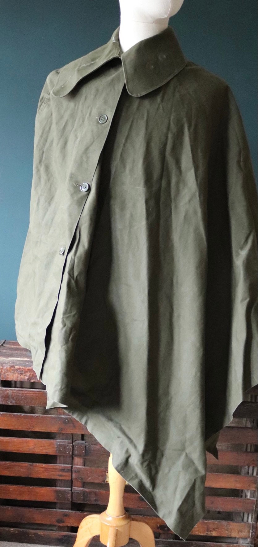 Vintage 1950s 50s khaki green British 
