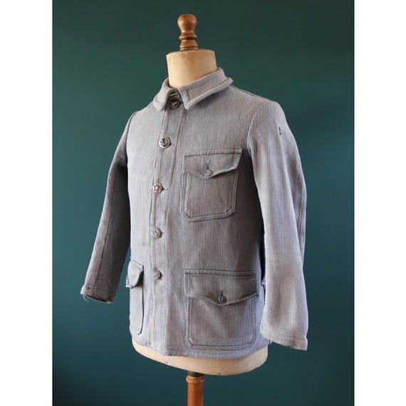 Vintage 1950s French Hunting Jacket - 1960s Workwear Coat - 40