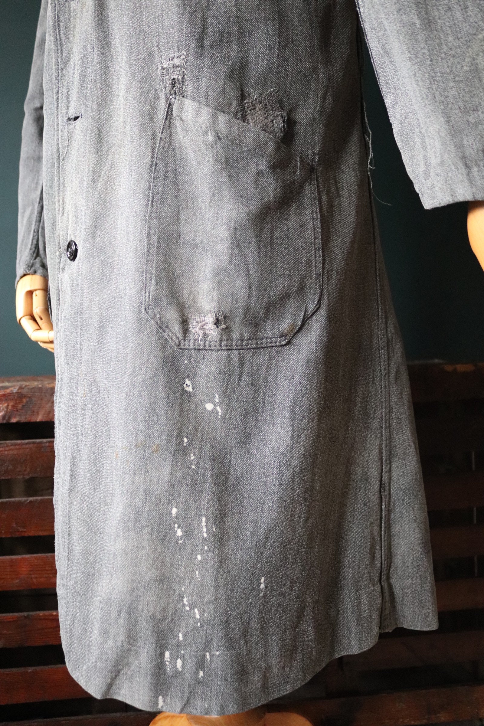 Vintage 1950s 50s French Salt Pepper Grey Work Coat Jacket - Etsy