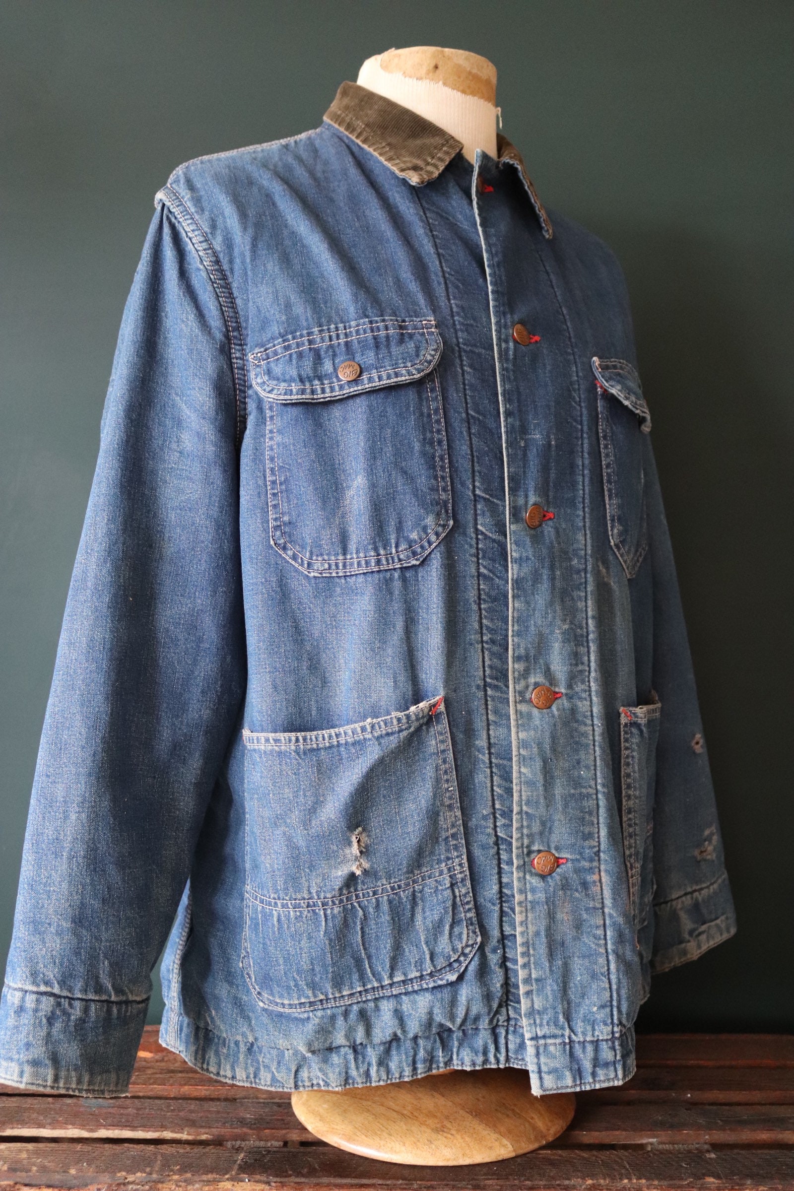 Vintage 1960s 60s Big Mac denim chore barn coat jacket work chore ...