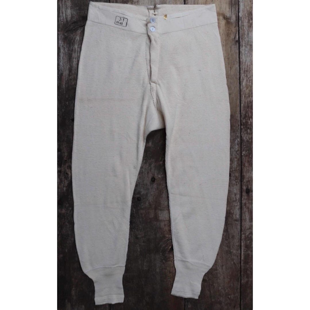 レッグウェア 70s Dead Stock Army Long Johns S Vintage 1960s 1970s Military Issue Thermal Long Underwear - Etsy