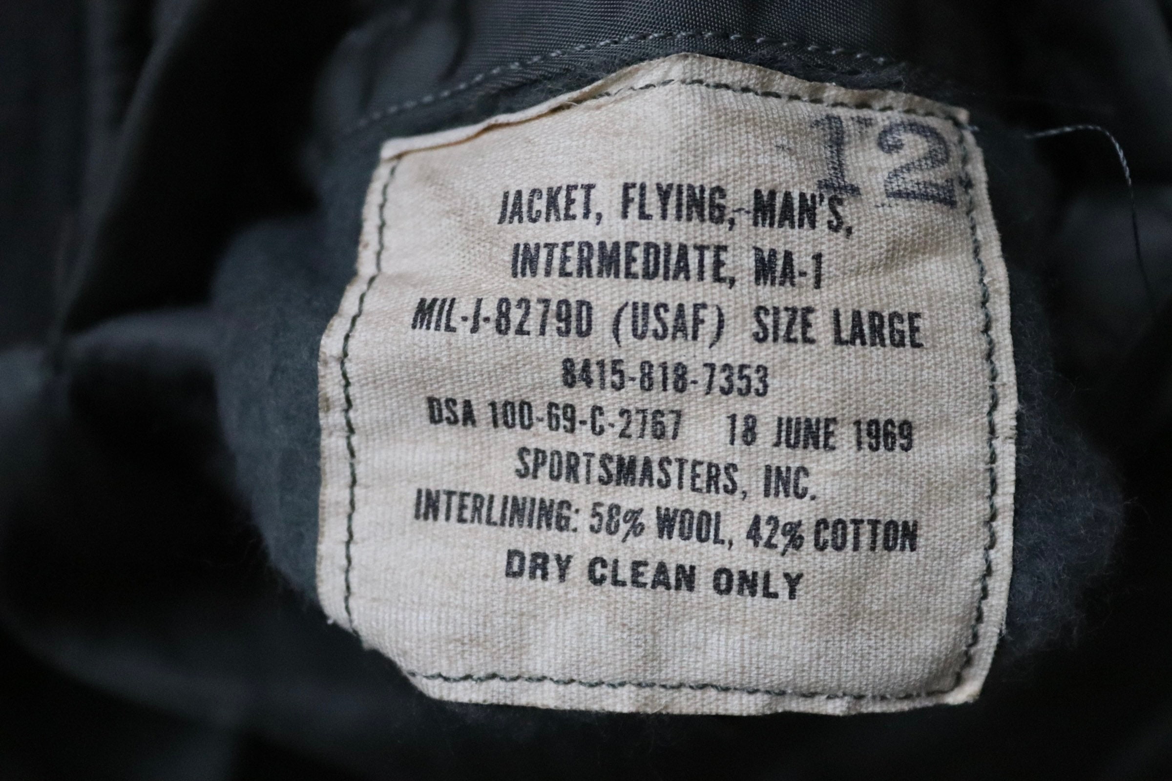Vintage 1960s 60s USAF US air force MA-1 MA1 flight jacket Vintage 1960s 60s USAF US air force MA-1 MA1 flight jacket
