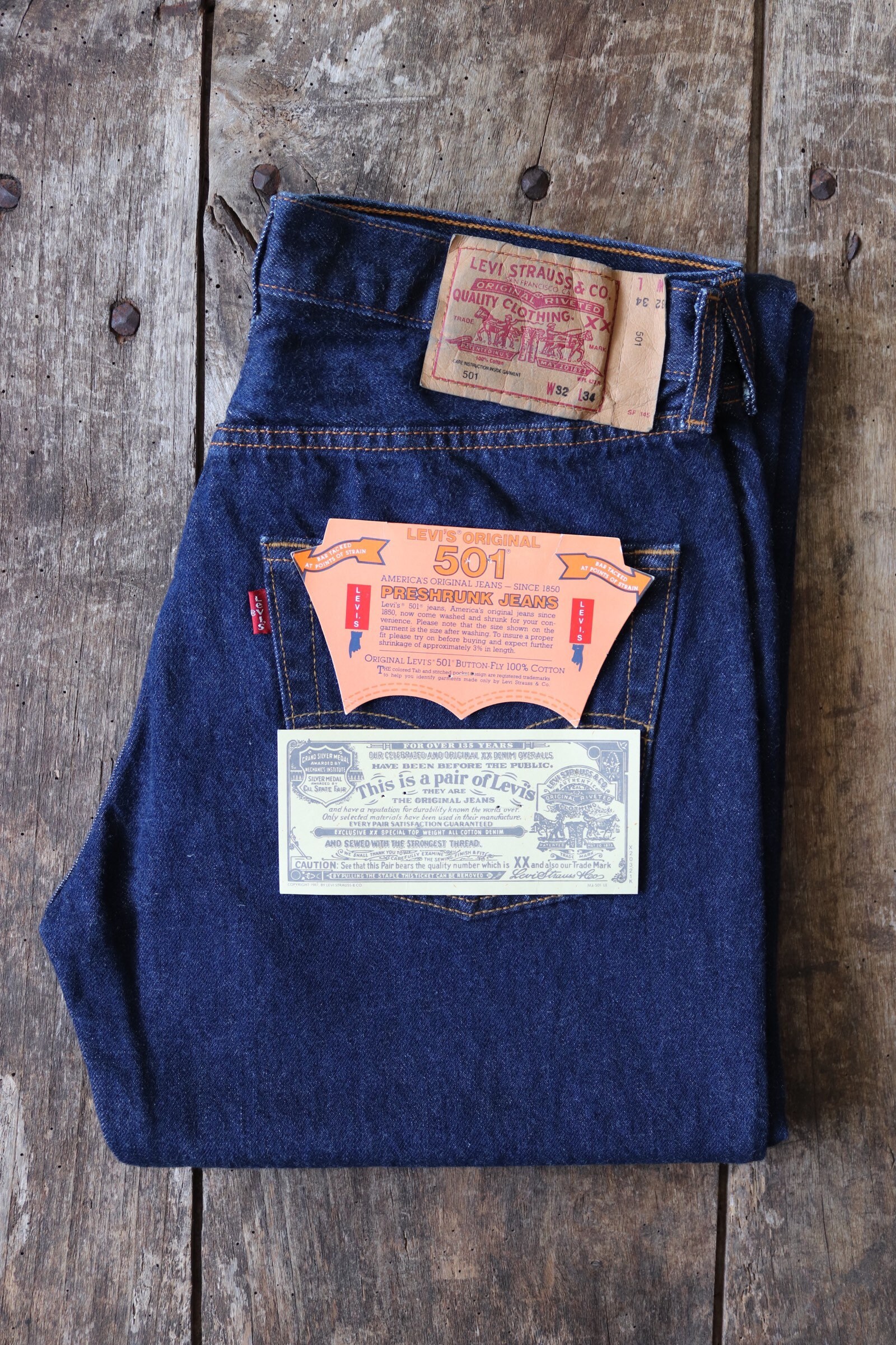 Verslagen De stad boeket Vintage 1990s 90s Deadstock Levis Levi Strauss 501 Indigo - Etsy