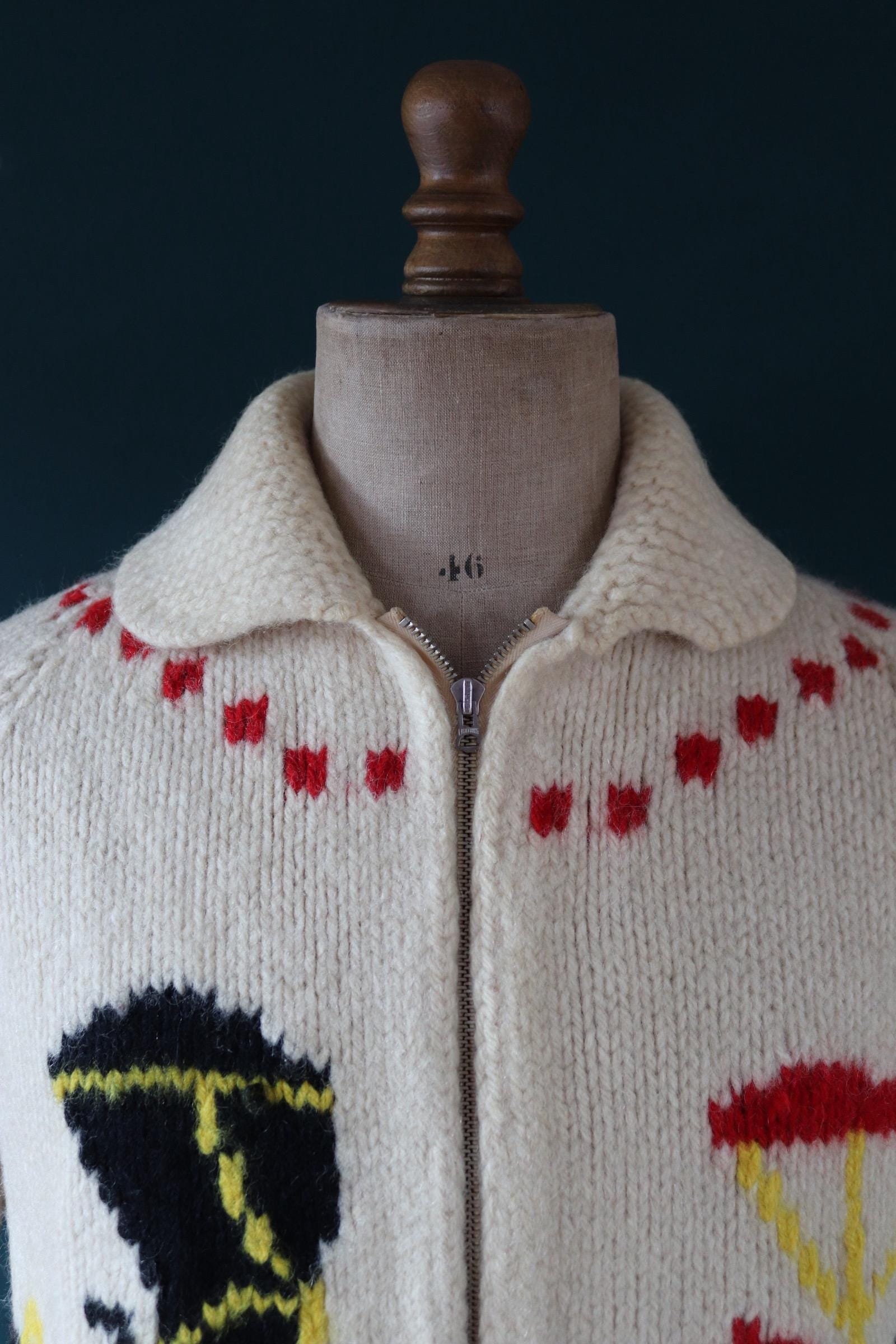 トップス 1960s caldwell sheep cowichan sweater 1960S Caldwell Sheep Cowichan Sweater | eBay