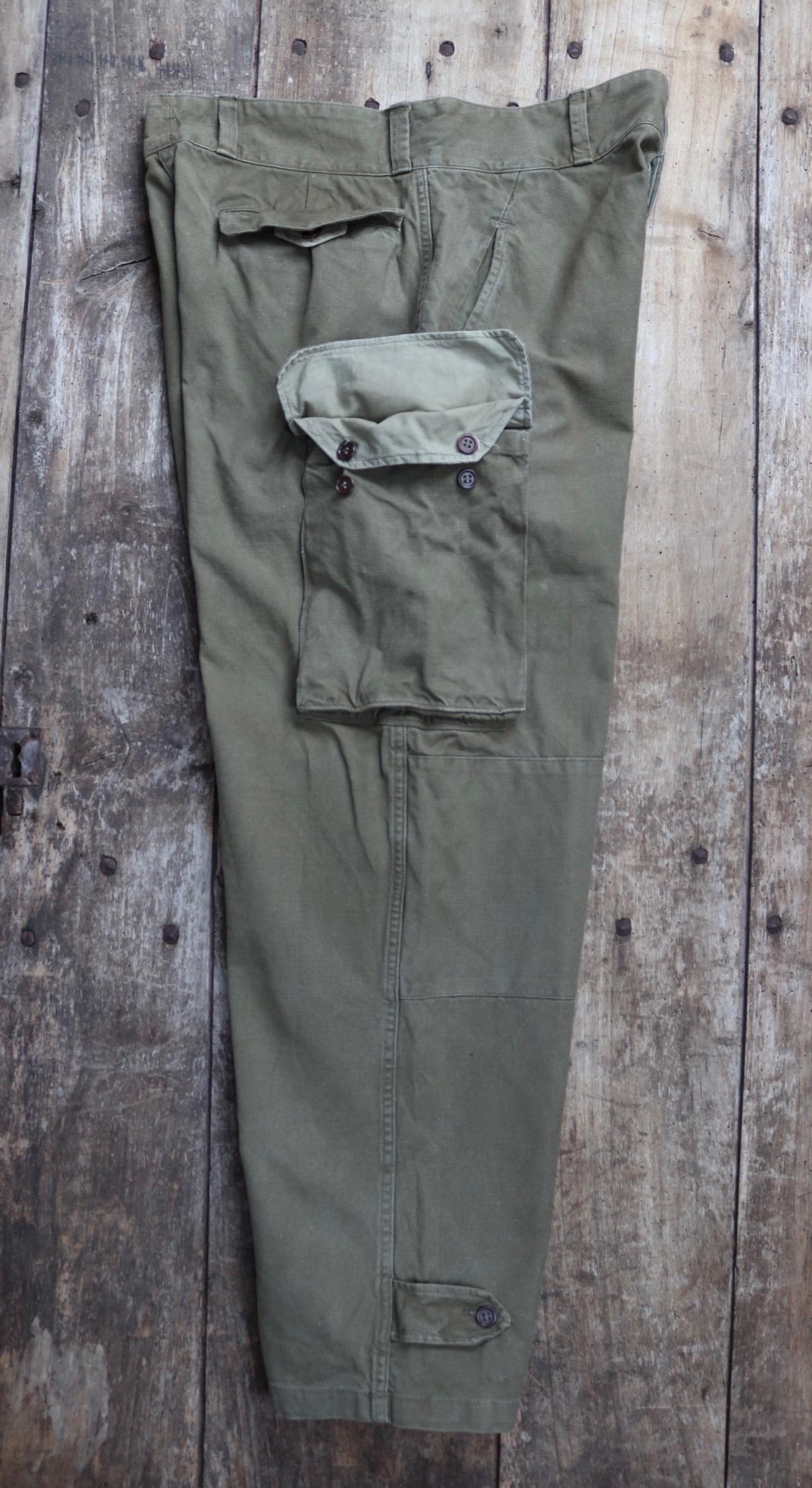 パンツ WORKERS French Cargo Pants M47 Vintage 1940s French M47 Cargo Pants - Cotton Workwear