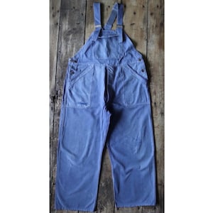 Vintage 1950s French workwear overalls - chore dungarees - 39” x 27”