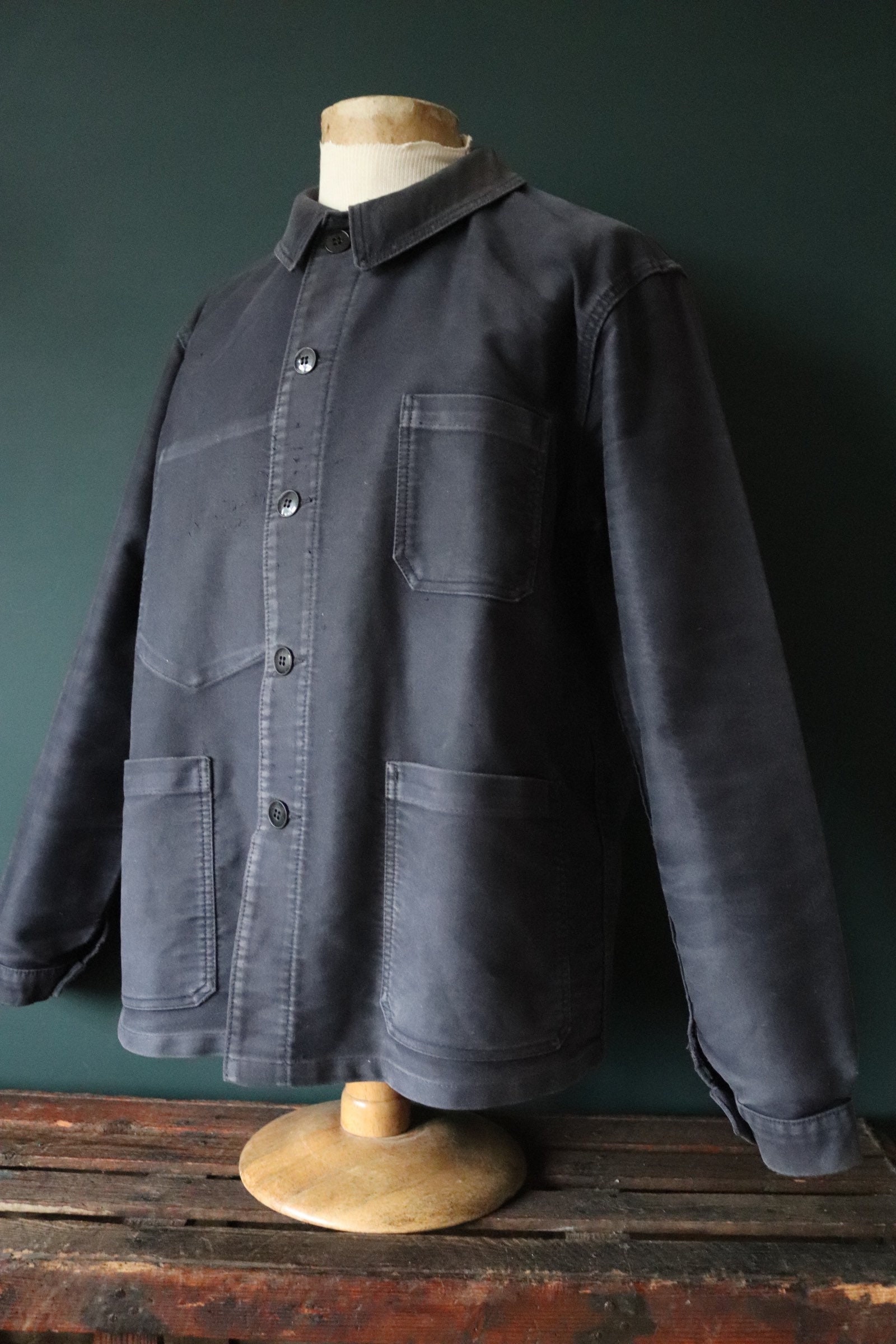 Vintage 1960s 60s French Black Moleskin Work Jacket Workwear - Etsy