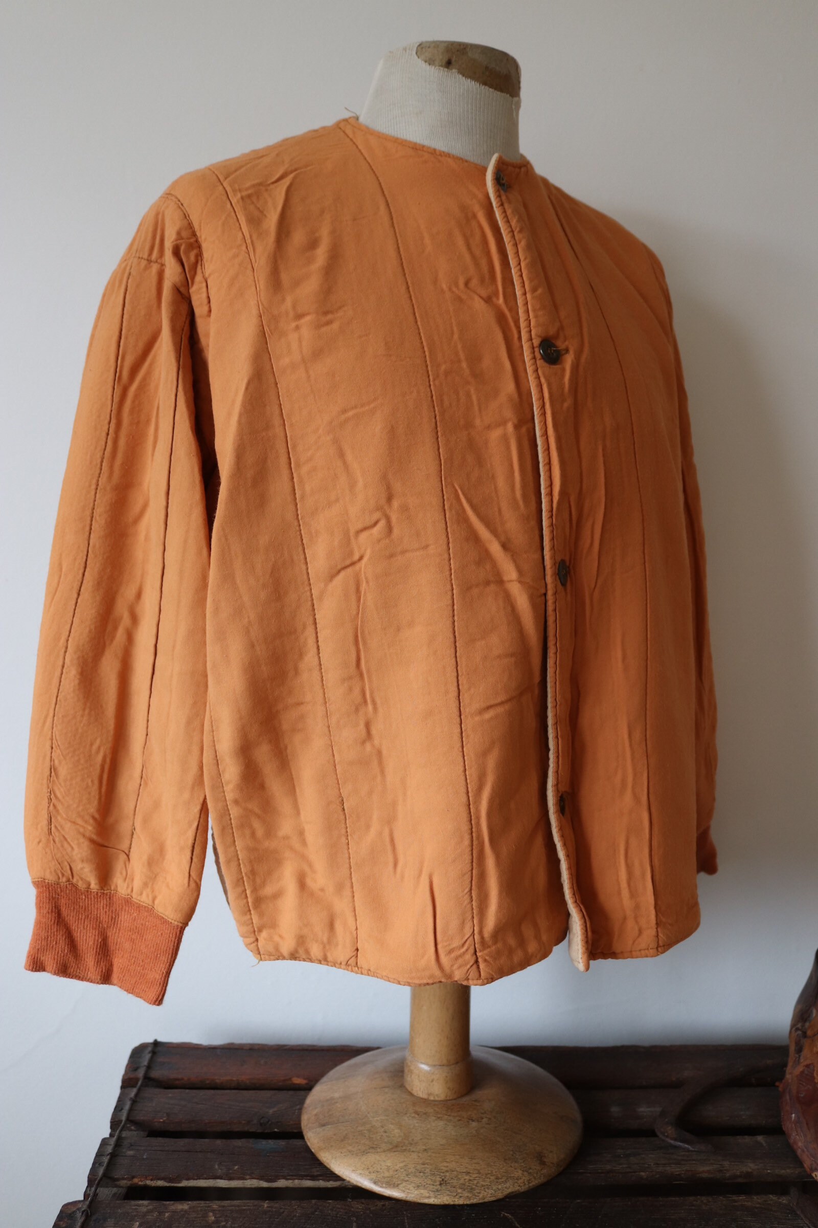 Vintage 1960s 60s over dyed orange peach tan brown Czech Vintage 1960s 60s over dyed orange peach tan brown Czech