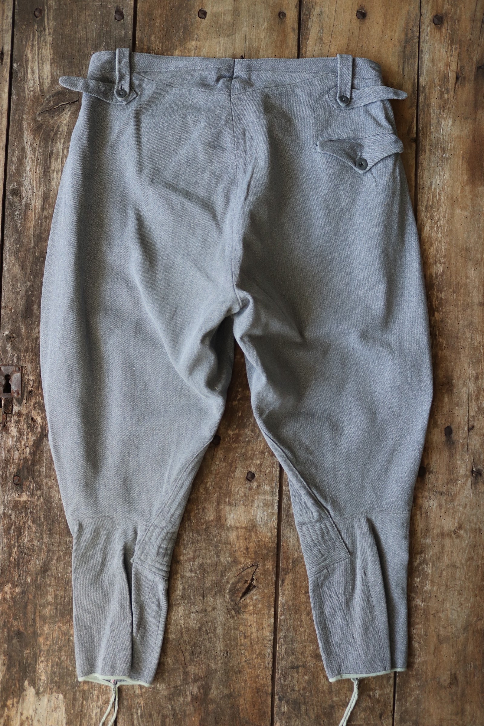 Vintage 1950s 50s 1960s 60s European grey cotton whipcord riding