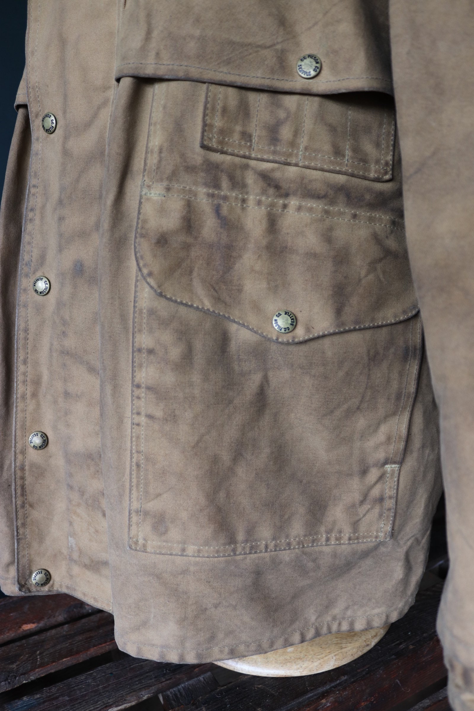 Vintage CC Filson Tin Cloth Paraffin Waxed Cruiser Jacket XL 51 Chest  Workwear Work Chore Waterproof -  Denmark
