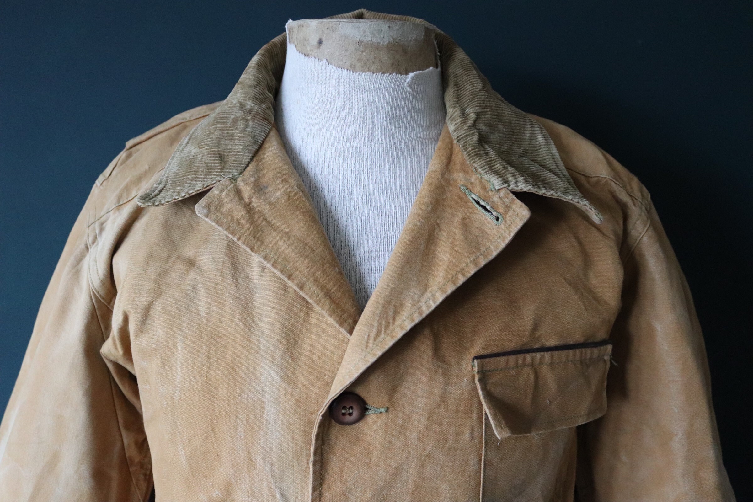 Vintage 1940s 50s Workwear Jacket - Utica Duxbak - Duck Cotton 