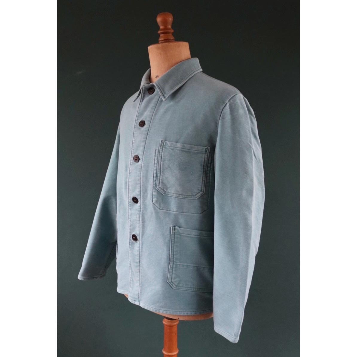 ANCIENNE VESTE BLEU de travail moleskine A. Lafont EUR 40,00 - FR