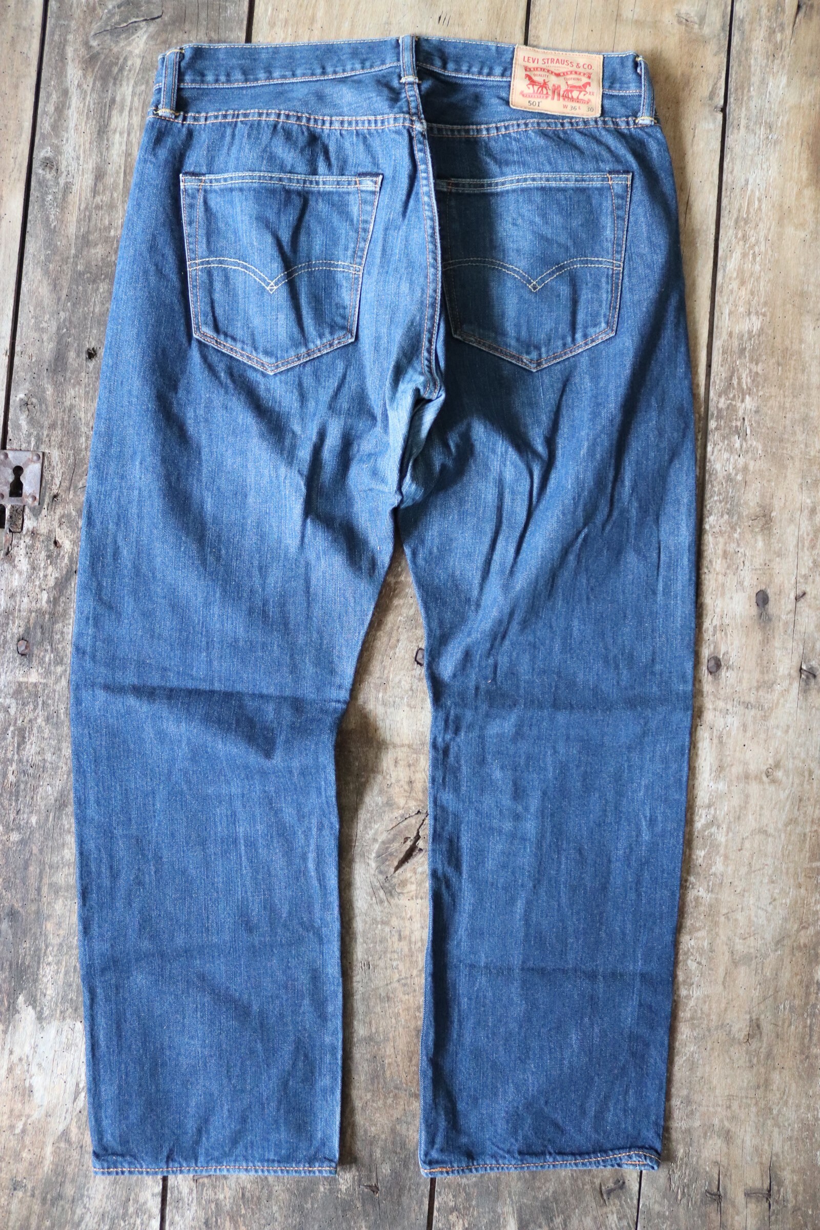 Vintage Levi Strauss Levis indigo blue 501 denim jeans 35 x | Etsy