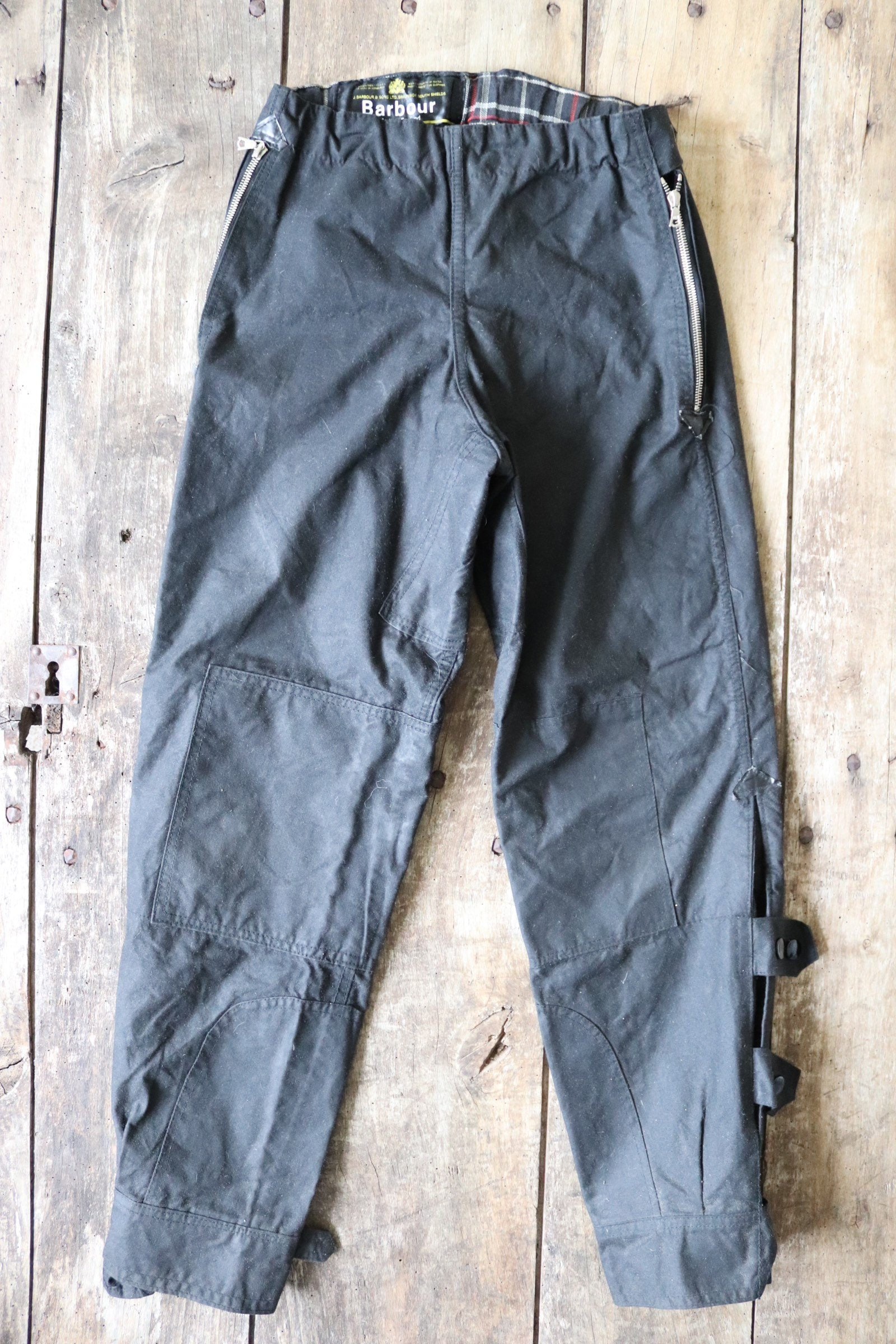 barbour waxed trousers