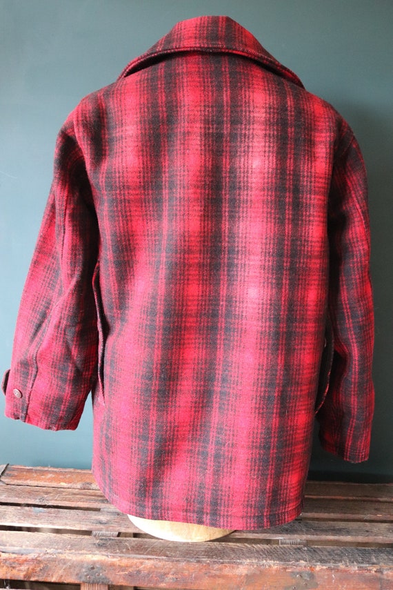 Vintage 1960s 60s Red Plaid Woolrich Buffalo Plaid Wool Hunting