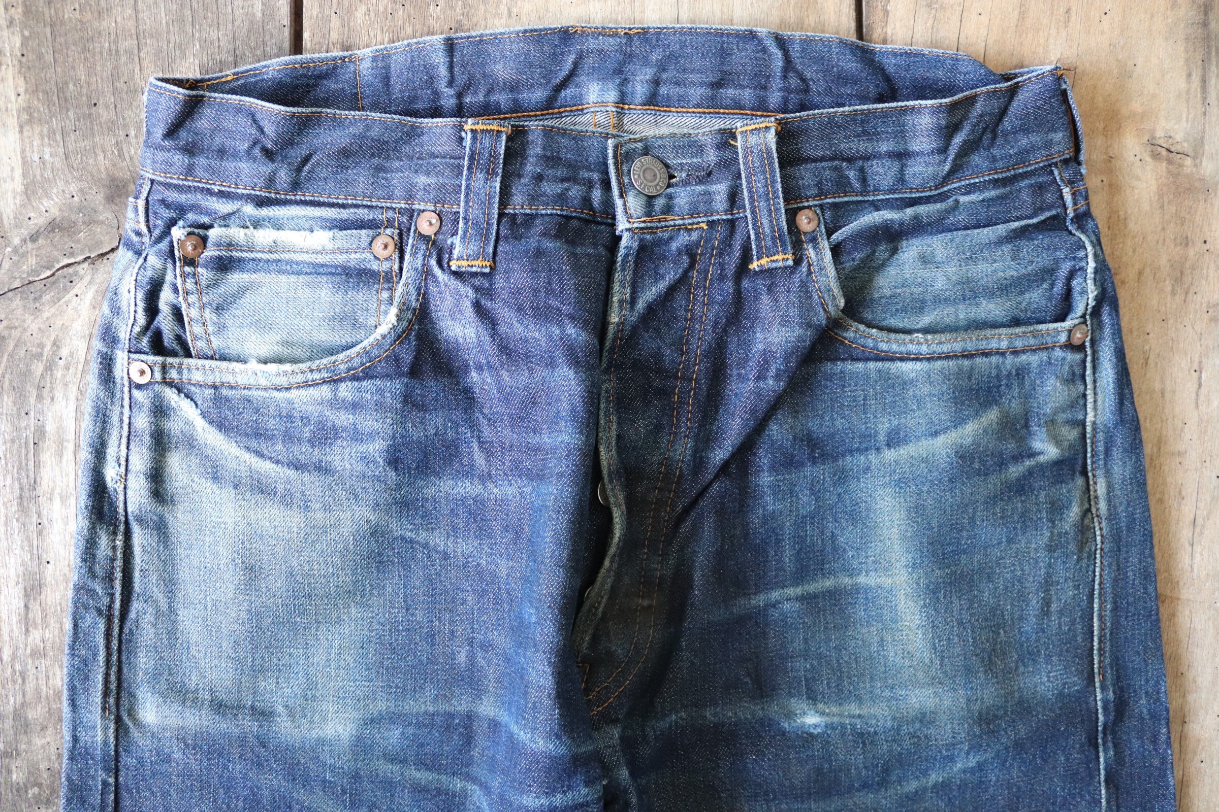 Vintage Levis Levis Strauss LVC selvedge 501 XX blue denim jeans 30 x ...
