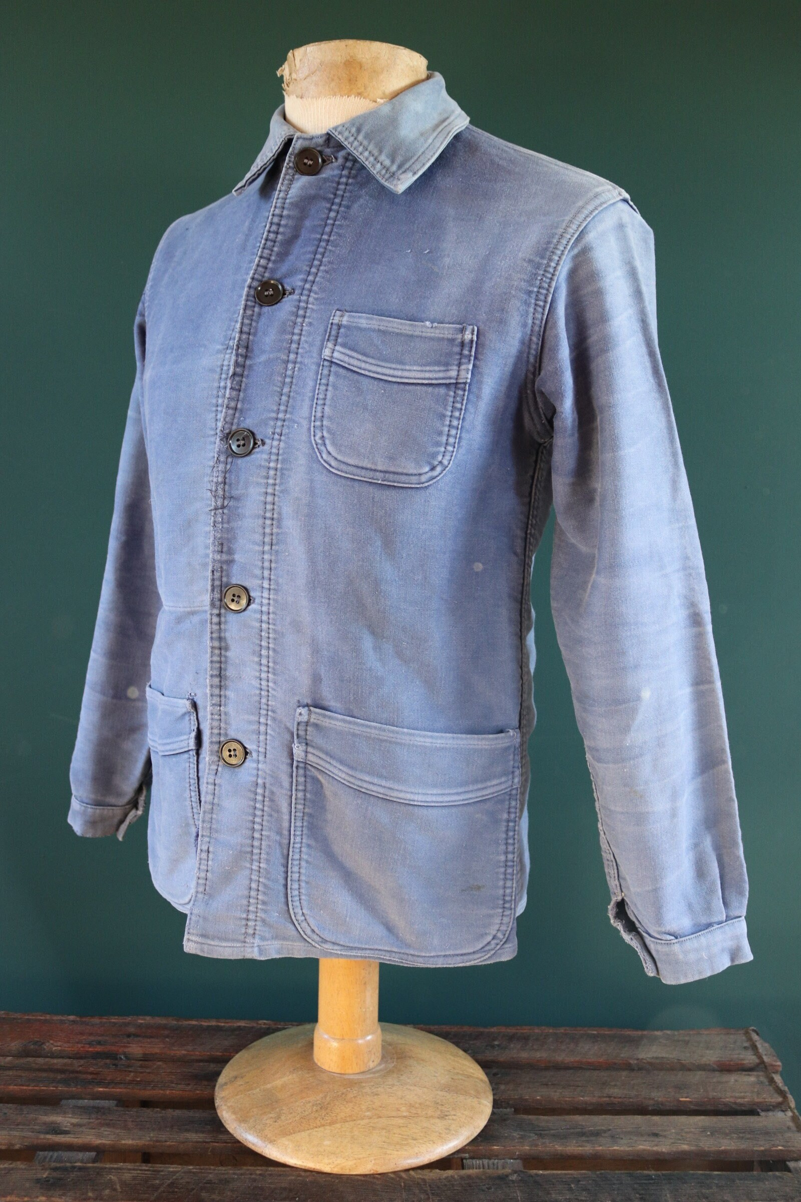 Vintage 1950s 50s 1960s 60s Le Mont St Michel French blue Vintage 1950s 50s 1960s 60s Le Mont St Michel French blue