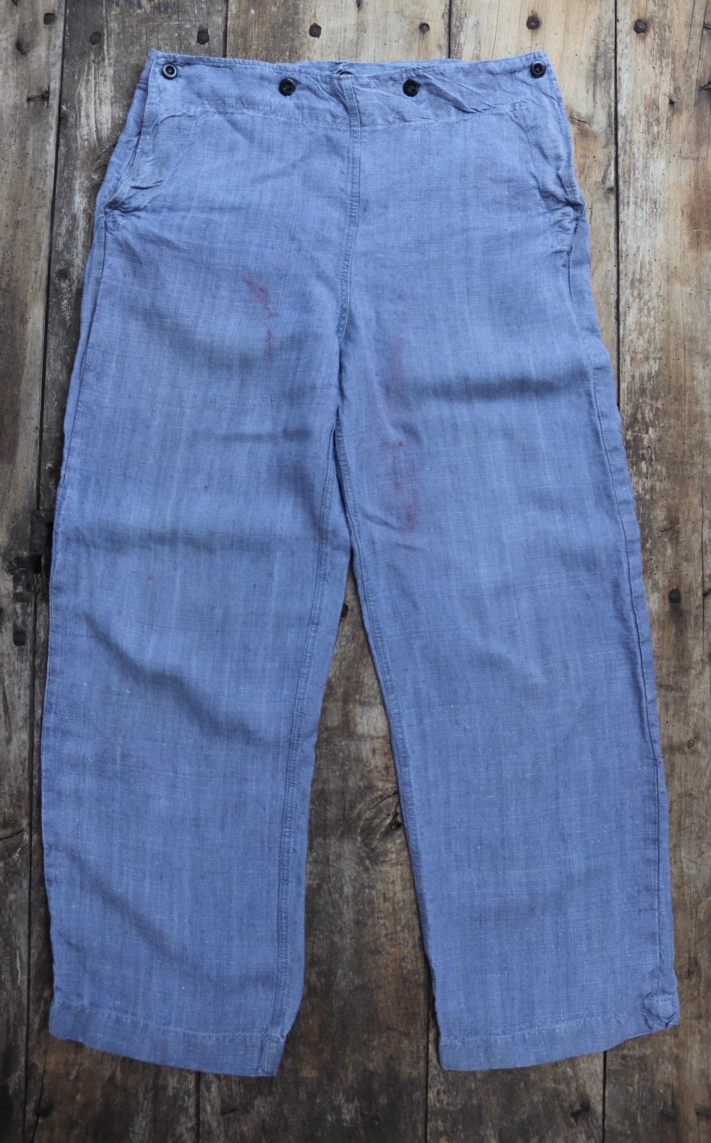 50s Ramie Linen Trousers Deadstock50s French Military Ramie Linen