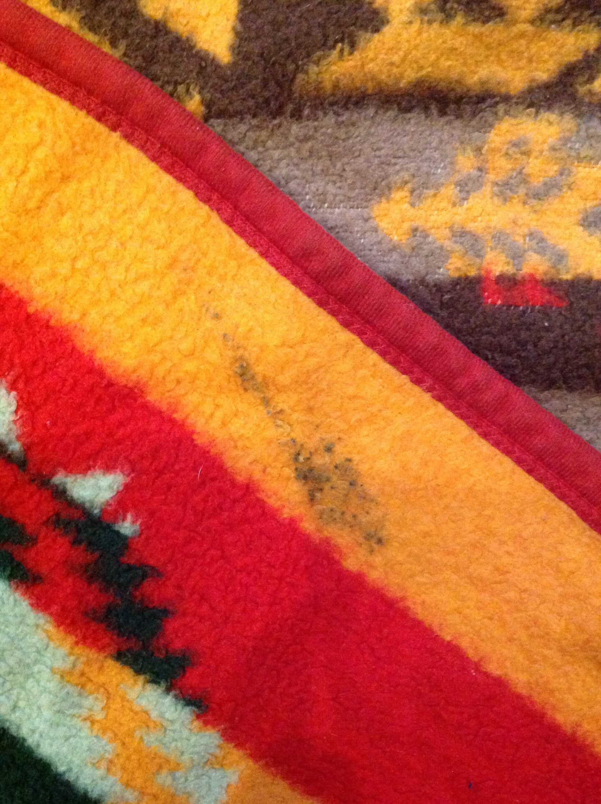 Vintage Native American Pendleton style multicoloured fleece blanket