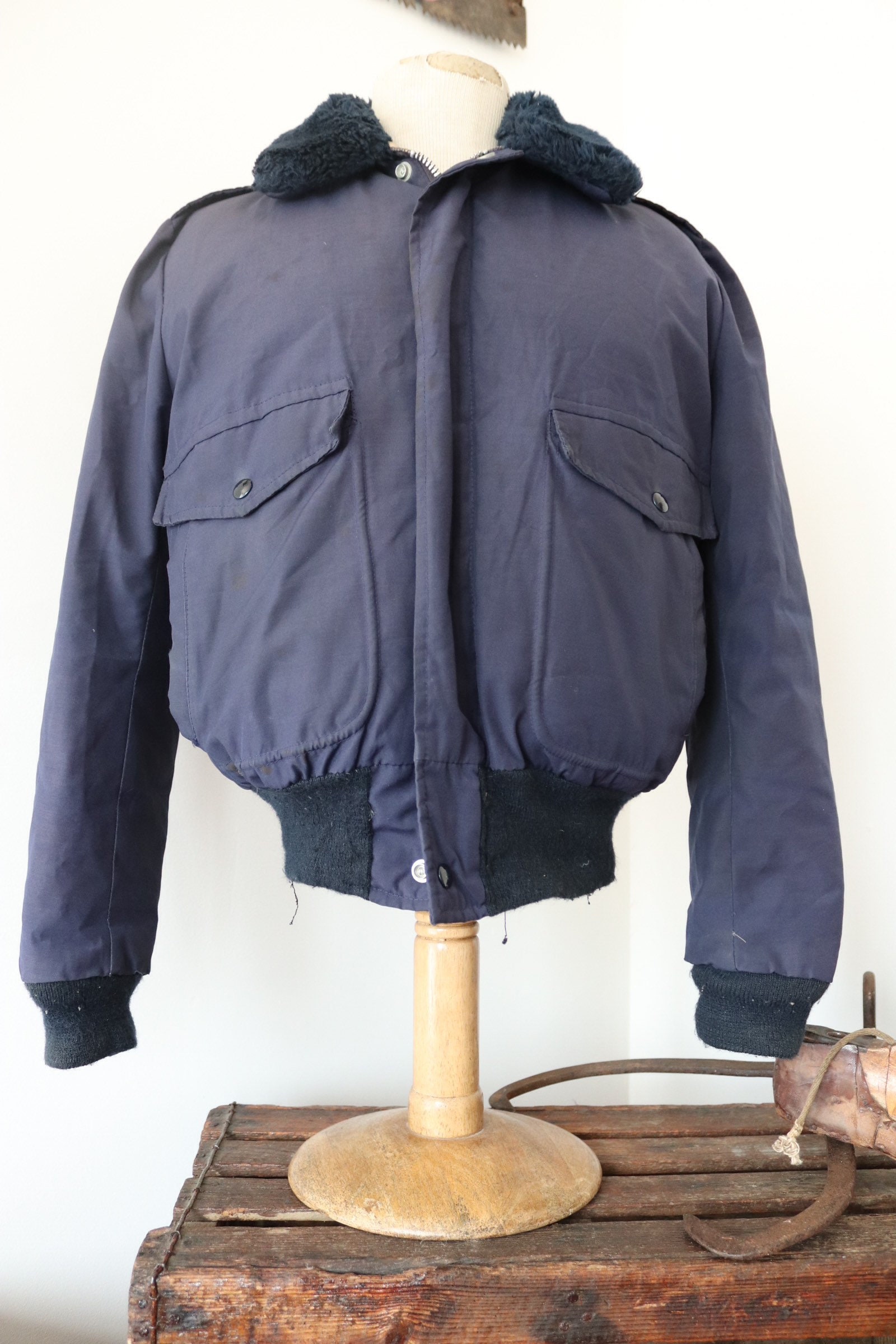 Vintage 1960s 60s 1970s 70s Schott goose down cotton Talon zipper