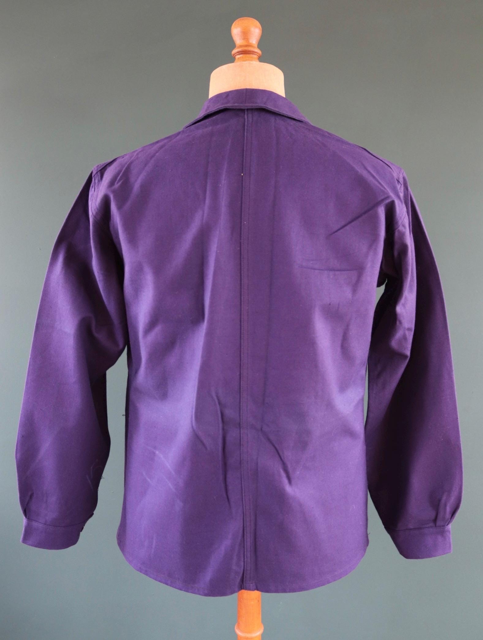 Vintage 1960s French Workwear Jacket - Blue Chore Coat - 45” Chest