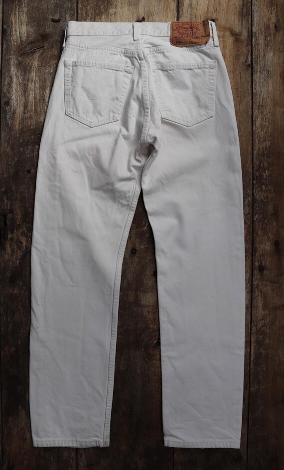 Vintage 2000s 00s Levis 501xx Levi Strauss White Red Tab  