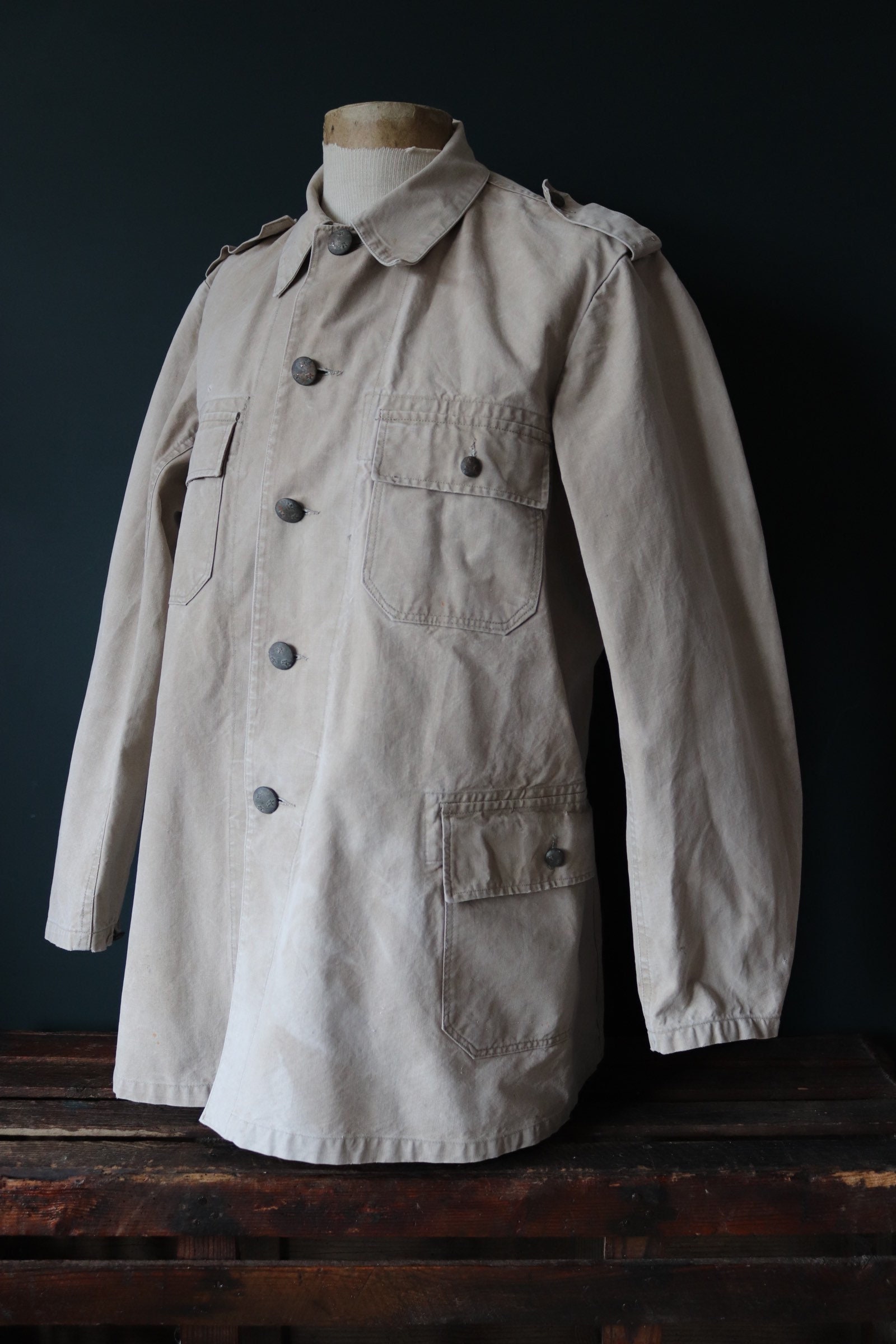 Vintage 1930s 40s Swedish Jacket - WW2 Military - Civil