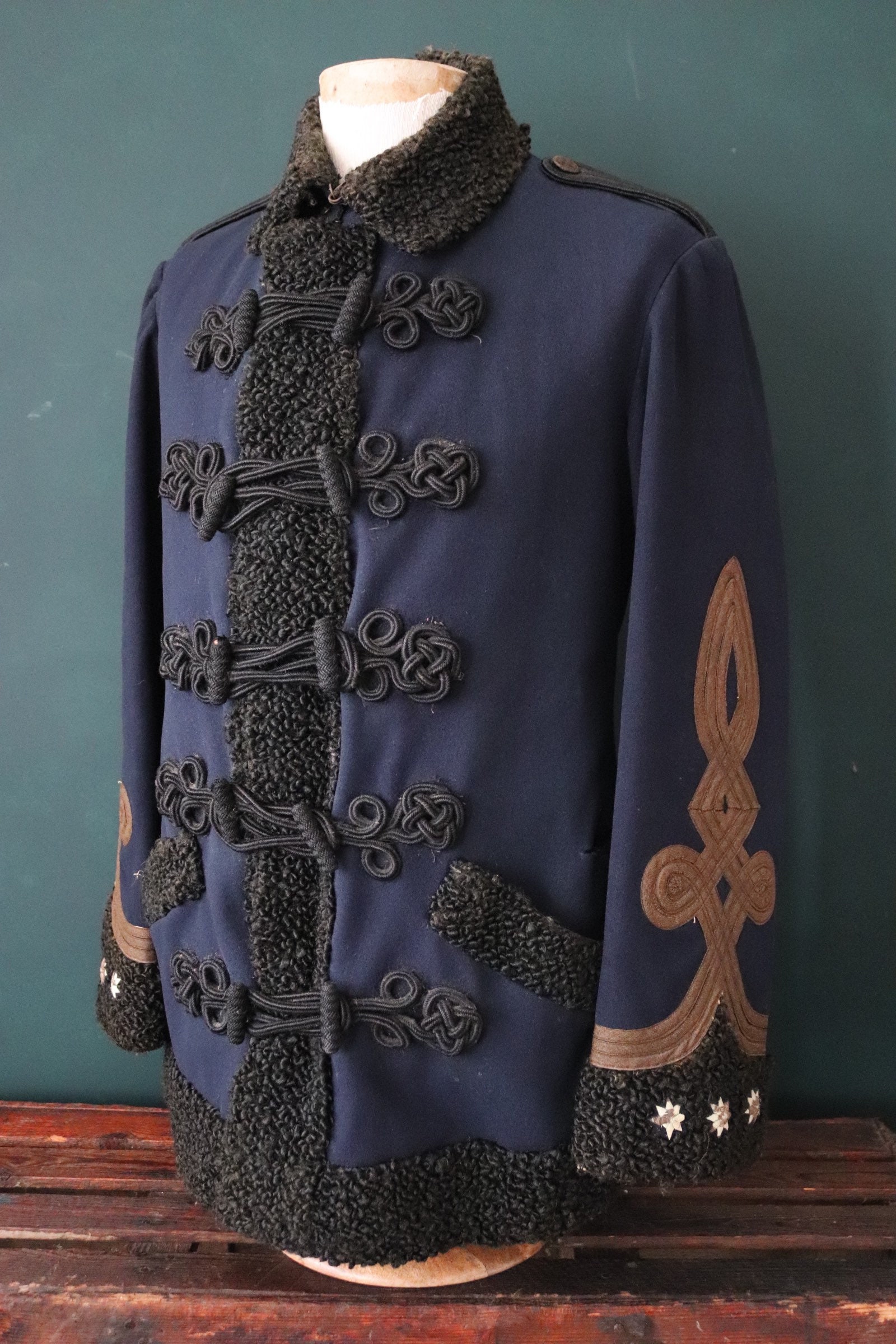 Vintage antique Hussar theatre costume jacket dolman pelisse 40