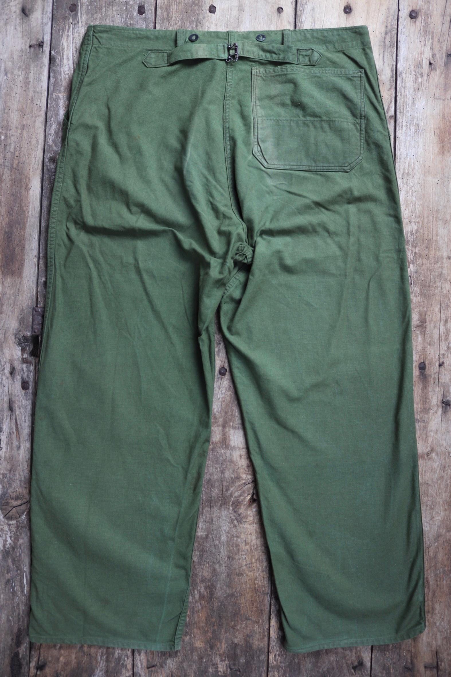 Vintage 1940s Swedish Army Trousers - 1950s Military Workwear 