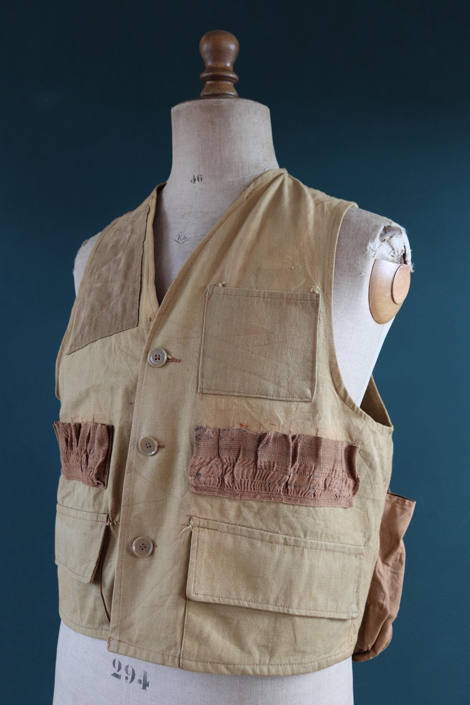 トップス nastoys Cotton Linen Hunting Vest NASTOYS Cotton Linen Hunting Vest IVORY
