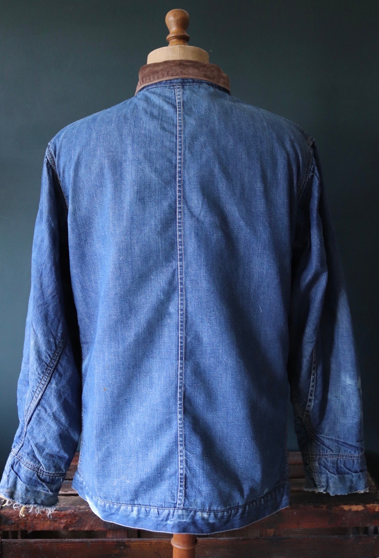 Vintage 1960s 70s Denim Barn Jacket - Blanket Lined - Key Imperial