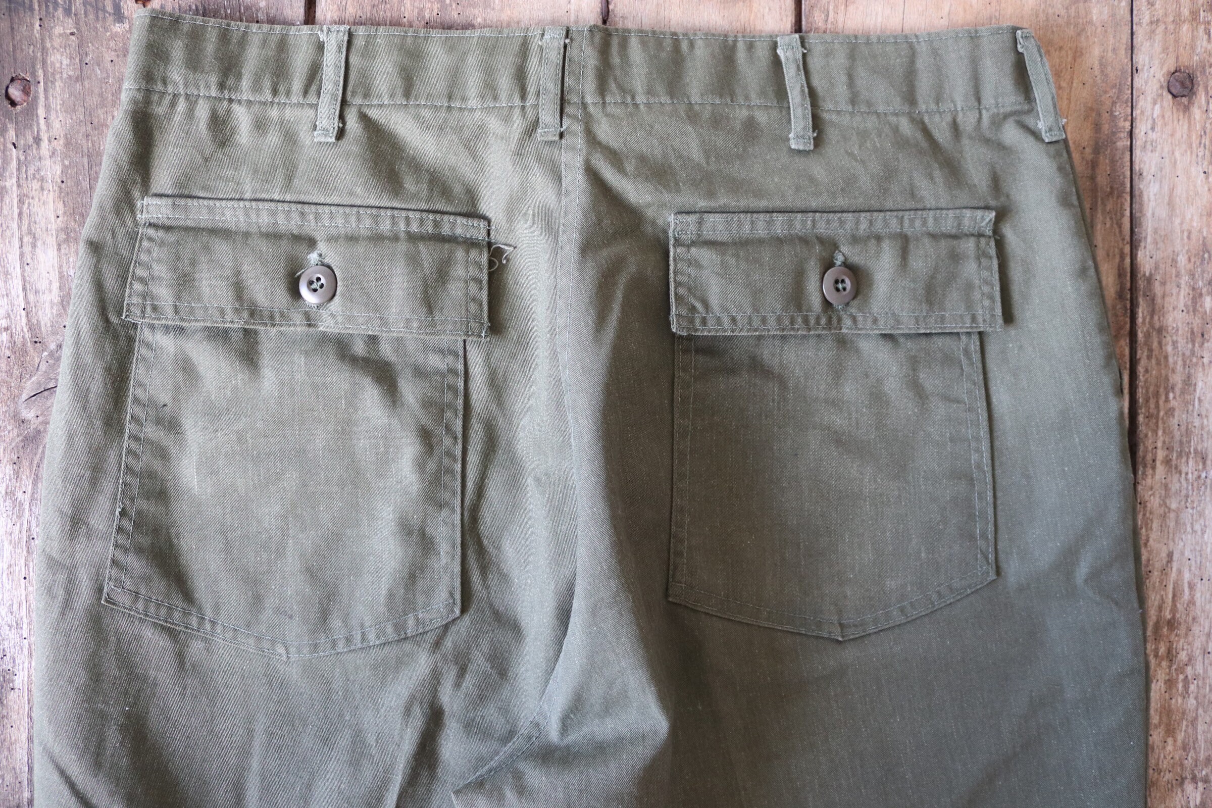 Vintage 1970s 70s US Army khaki green military utility trousers pants ...