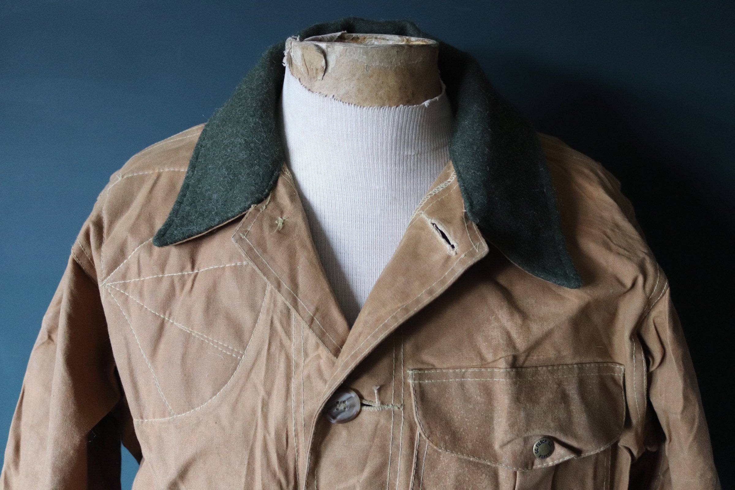 Vintage CC Filson Jacket Workwear Tin Cloth Paraffin Waxed Vintage CC Filson Jacket Workwear Tin Cloth Paraffin Waxed