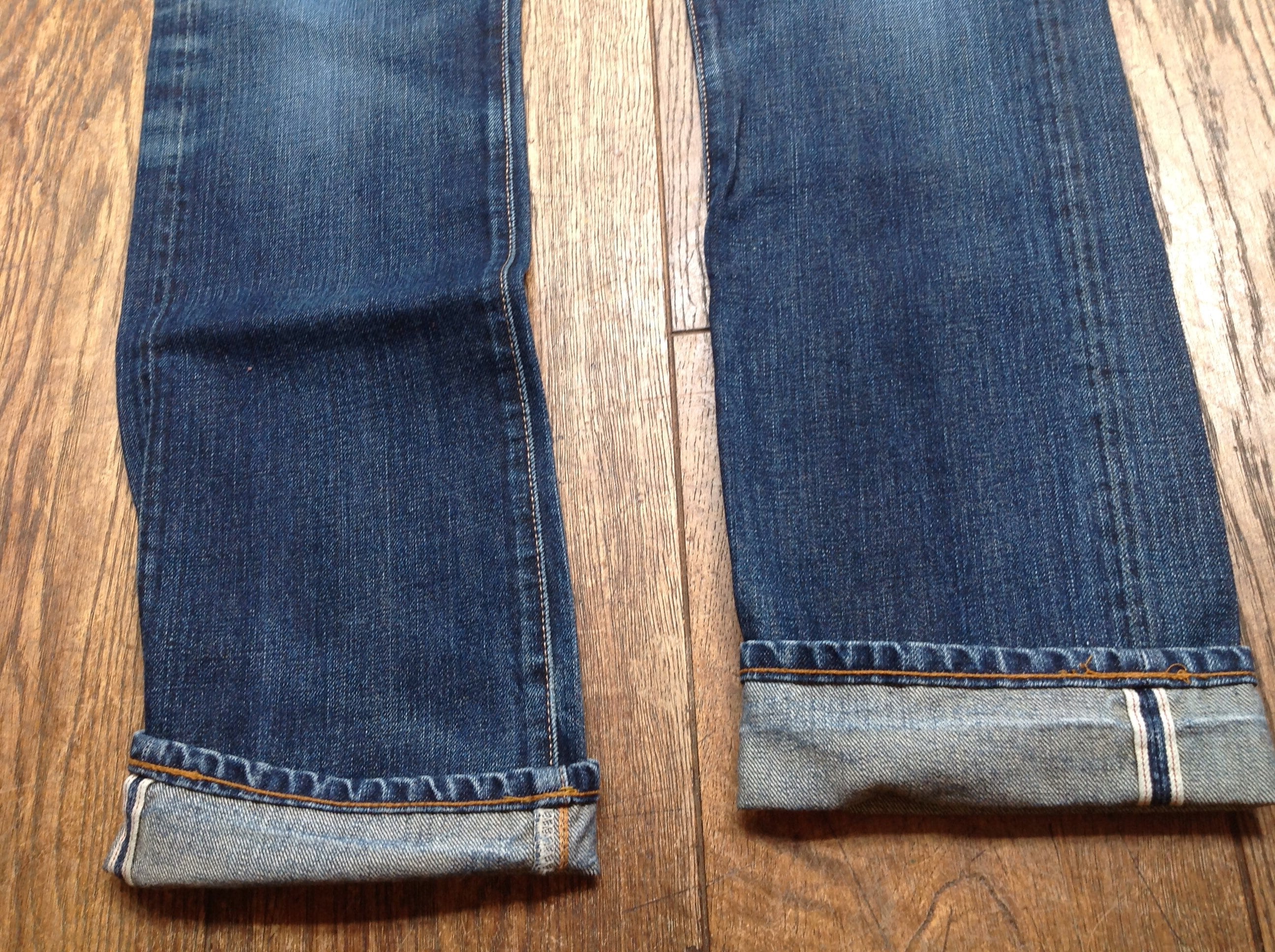 Vintage Levis LVC 505 indigo blue denim jeans big capital e red tab ...