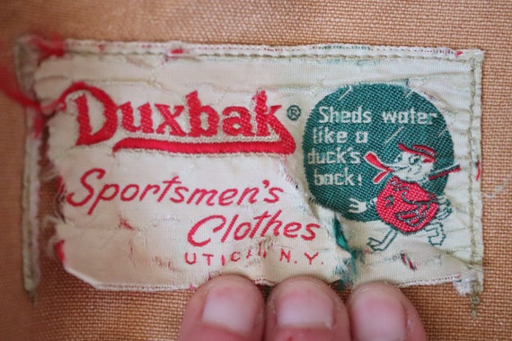 Vintage 1940s 40s 1950s 50s Duxbak duck cotton ca… - image 3
