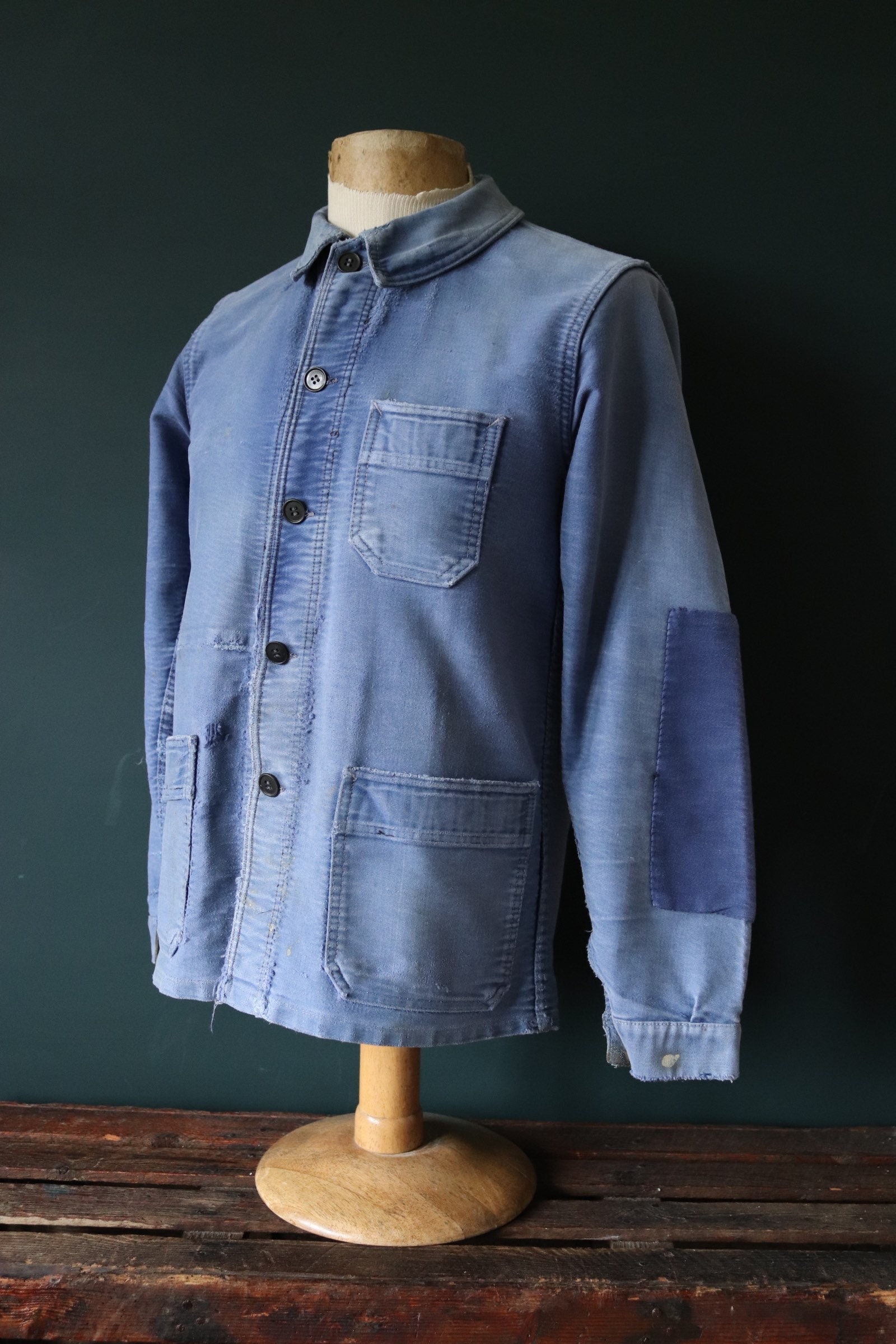 Vintage 1940s 40s 1950s 50s French Blue Moleskin Work Jacket - Etsy